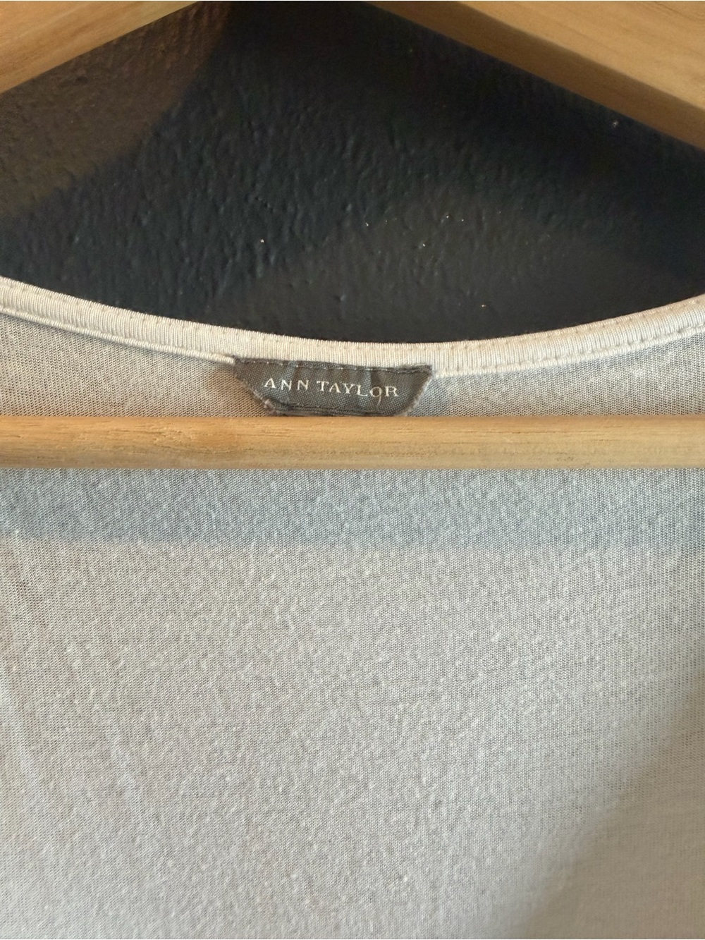 Ann Taylor White Twist-Front Short Sleeve Tee - Picture 3 of 3